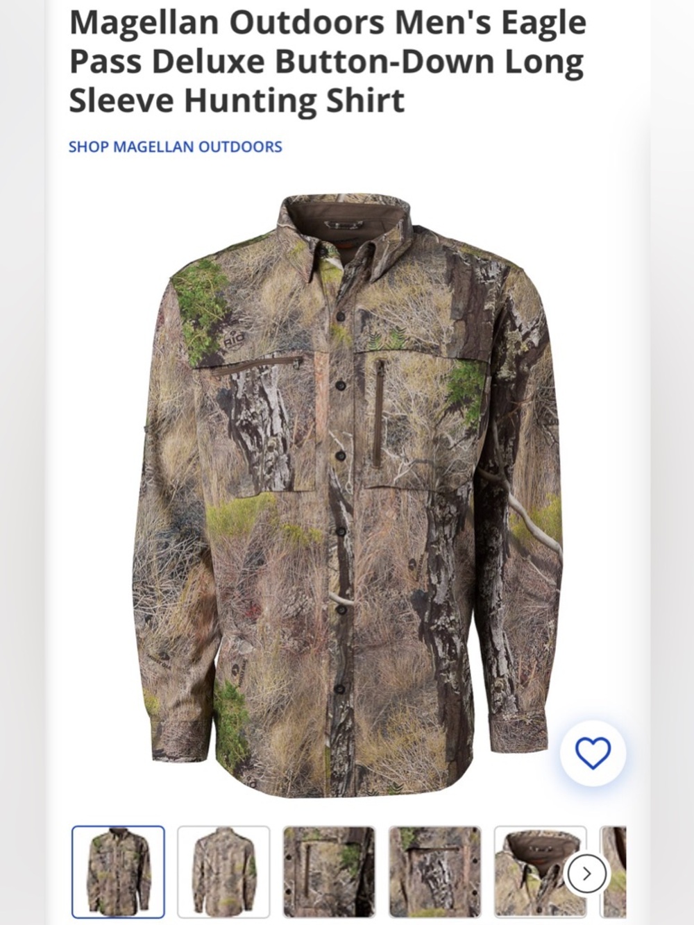 Magellan Outdoors Men's Camouflage Button-Down Hunting Shirt